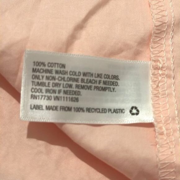 Ava & Viv Womens Pink Button-Down High-Low Tunic Shirt 3X 100% Cotton - Picture 3 of 9